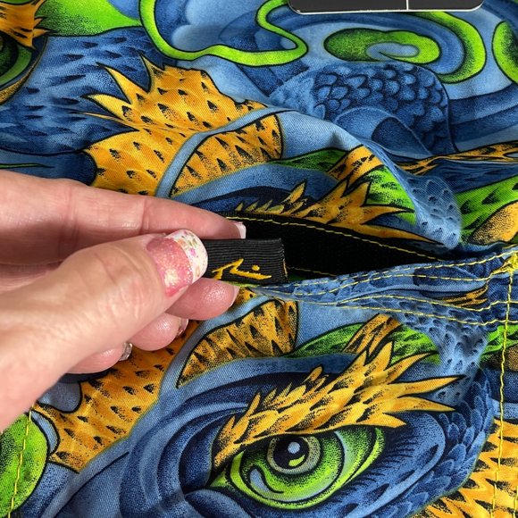 NWT VINTAGE 90'S RUSTY MEN'S AOP DRAGONS HYBRID BOARD SHORTS SIZE 33 - Picture 15 of 16